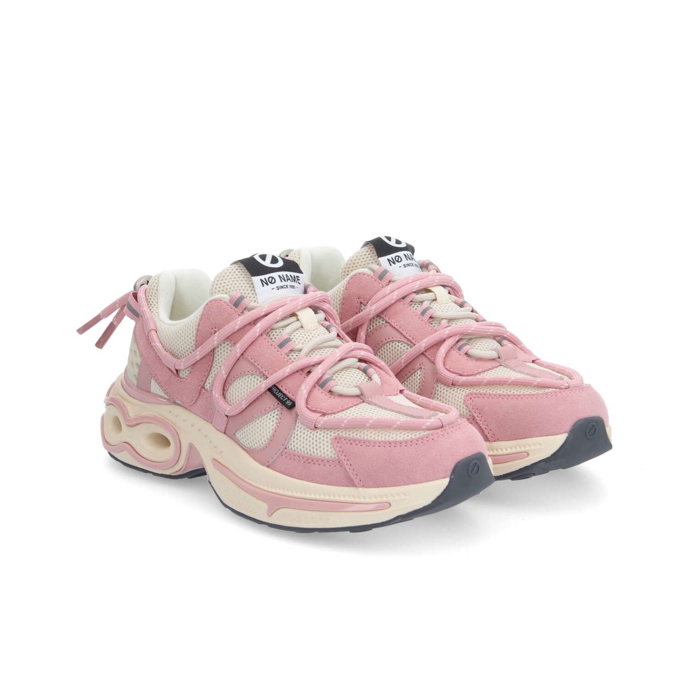 WILLO RUNNER W - MESH/SUEDE - BLANC CASSE/ROSE